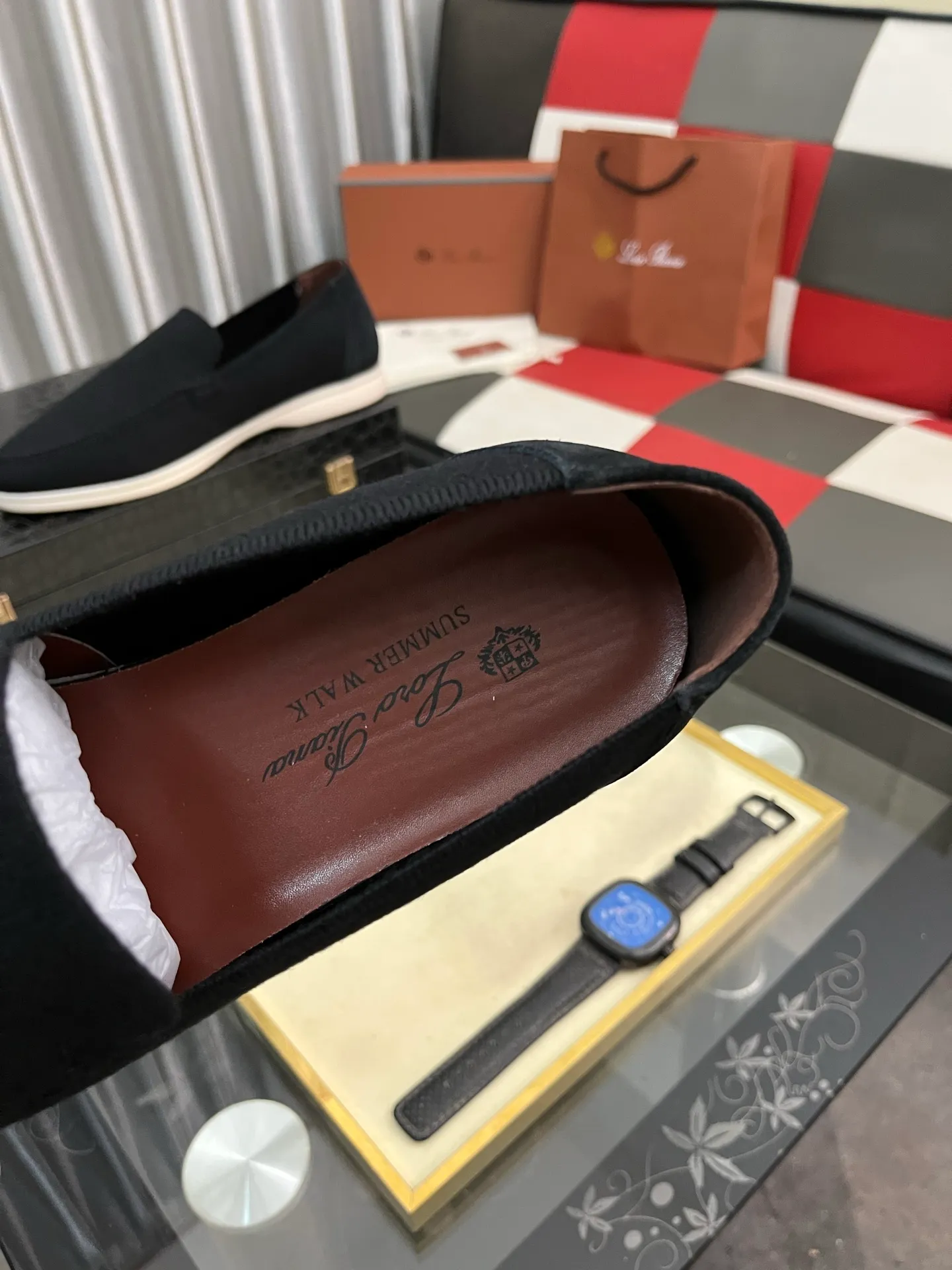 Men's men's shoes💰420⌚️⌚️Loro*Piana pure original 2025 soft and comfortable LP deerskin flat-soled casual star's same style slip-on Loaf men's shoes, size: 38-446️⃣colors available